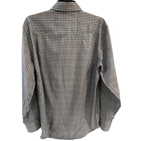 SOUTHERN TIDE Classic Fit blue/Pink check/plaid Long Sleeve button down Sz Med - Picture 2 of 4